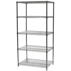 24"d x 36"w Wire Shelving with 5 Shelves