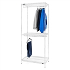 Double Hang Wire Closet Shelving with Lower Shelf - 24"d x 84"h