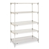 24"d Metro Wire Shelving with 5 Shelves