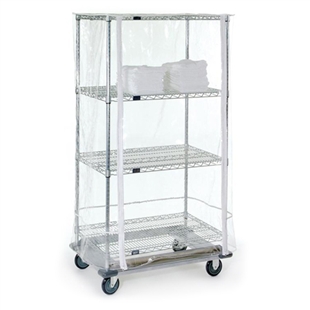 18"d x 74"h Clear Wire Shelving Cover