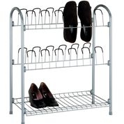 Shoe rack with shelf for storage