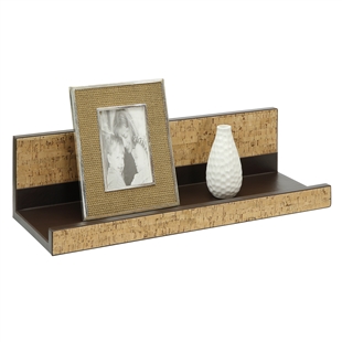 Accented Cork Wall Mounting Shelf