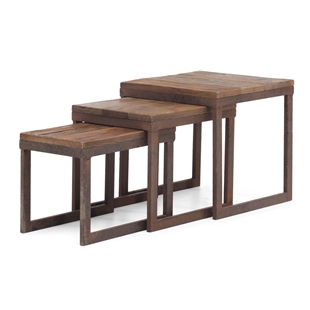 Civic Center Nesting Tables Distressed Natural