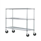 12"d Wire Cart with 3 Shelves