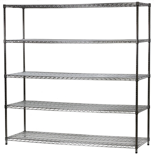 24"d x 72"w Wire Shelving Unit with 5 Shelves