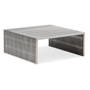 Novel Square Coffee Table Brushed Stainless Steel