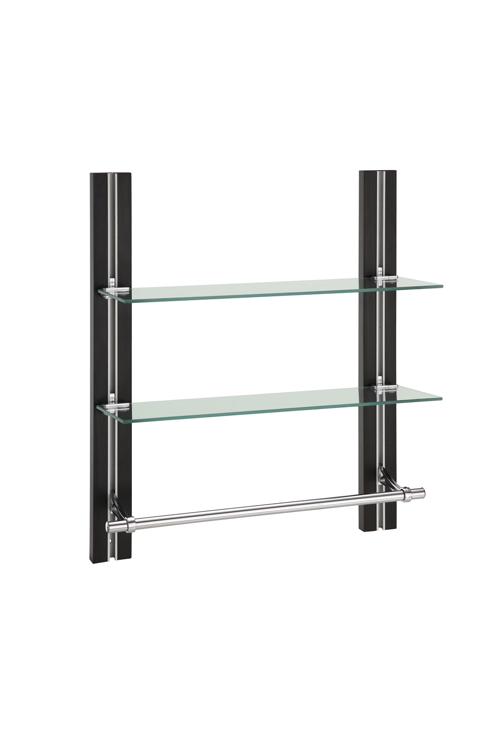 2 tier outlet glass bathroom shelf