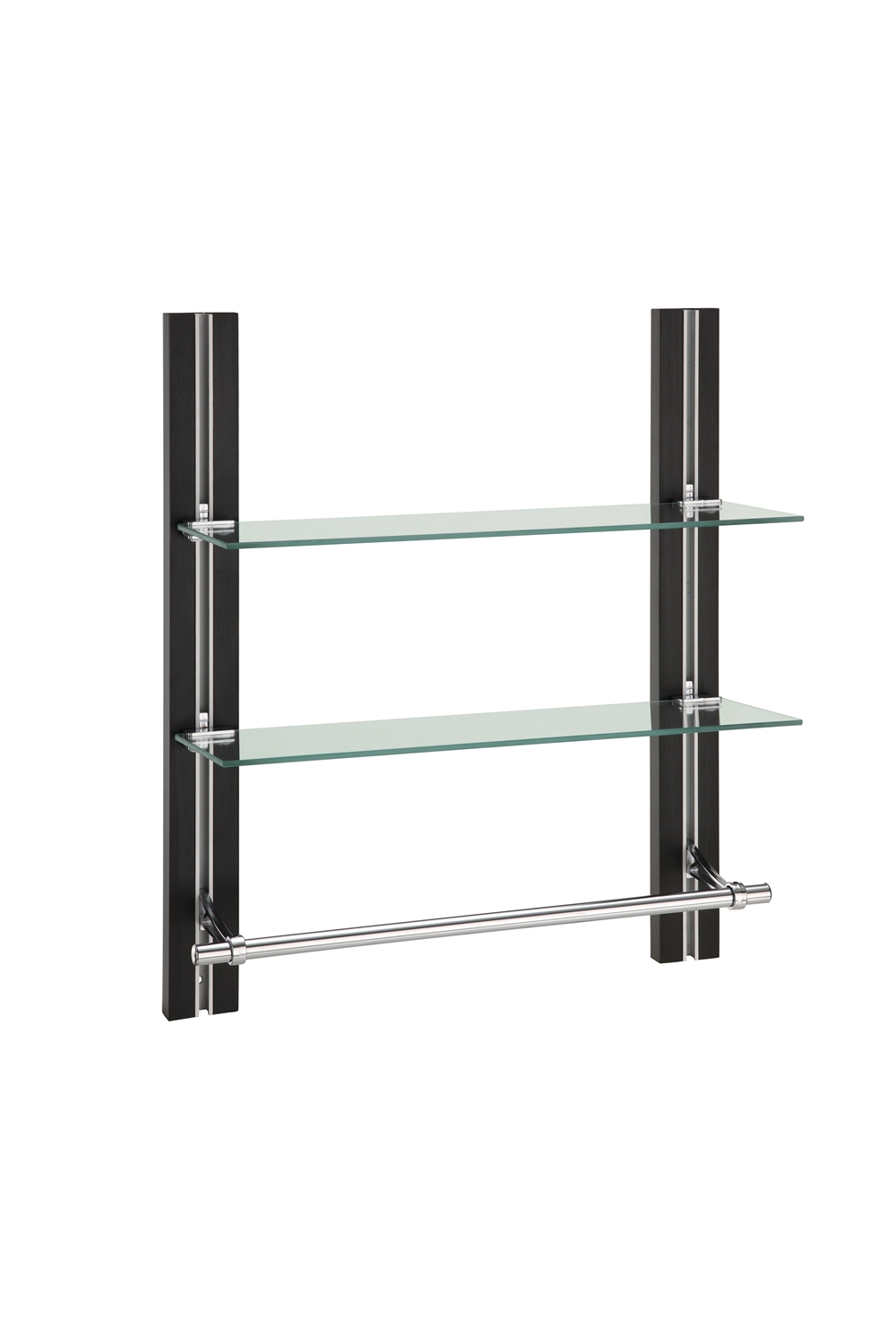 Organize It All Chrome 2-Tier Metal Wall Mount Bathroom Shelf