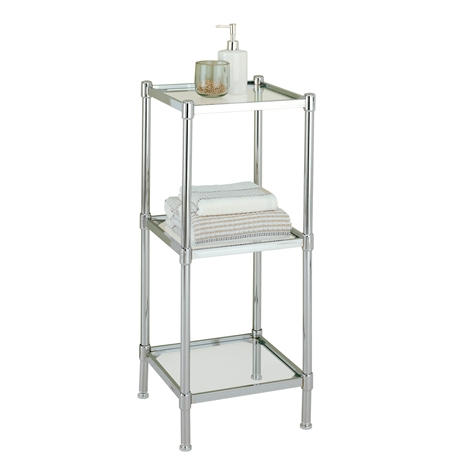 Glacier Glass 3 Tier Bath Shelf Organize It All