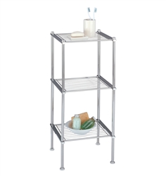 Chrome Metro 3 Tier Shelf with wire shelves