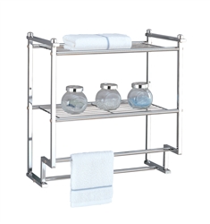 Chrome Metro 2 Tier Mounting Rack w. Towel Bars