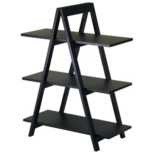 3 Shelf A-Frame bookcase- Black