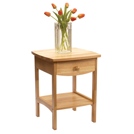 Winsome Wood Curved End Table With One, End Table Night Stand Curved