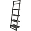 Bailey Leaning ladder bookcase with 5 shelves in espresso