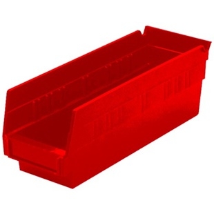 6 Akro Shelf Bins - 23-5/8"L x 6-5/8"W x 4"H