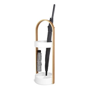 Hub Umbrella Stand White/Natural