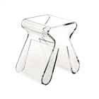 Magino Stool With Magazine Rack Clear