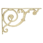 Wrought Iron Brackets - Romanesque 12"d x 8.25"h (pair) in antique white