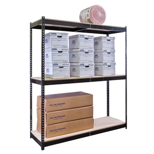 18"d x 84"h 3-Tier Steel Rivet Shelving