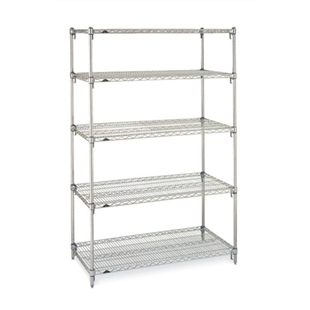 21"d Metro Wire Shelving with 5 Shelves