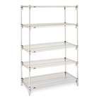 24"d Metro Wire Shelving with 5 Shelves