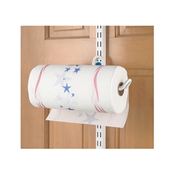 Over the Door Paper Towel Holder - White