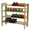 4 level shoe storage rack holds 16 or more pairs of shoes
