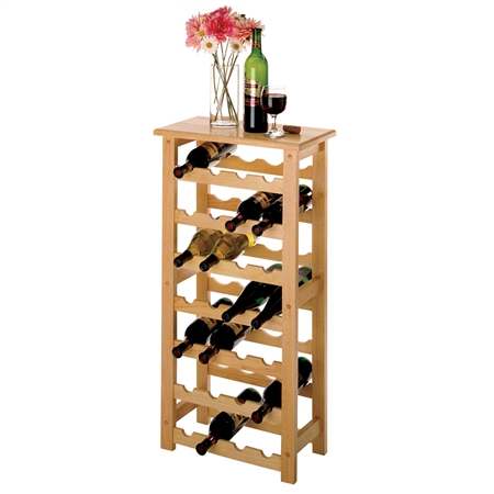 28 bottle top wine rack