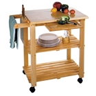 Kitchen Cart with Cutting Board add space to a kitchen