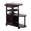 24 Wine Bottle Entertainment cart in dark espresso wood