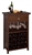 20-Bottle Wine Cabinet with Drawer and stemware holder in walnut