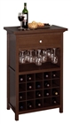 20-Bottle Wine Cabinet with Drawer & Glass Rack