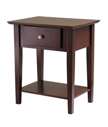 Shaker Night Stand is a classic style in dark walnut wood