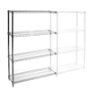 12"d x 72"w Chrome Wire Shelving Add-On Unit with 4 Shelves