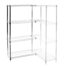 8"d x 36"h Chrome Wire Shelving Add On Unit with Four Shelves