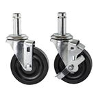 Rubber Stem Casters for 1" chrome posts