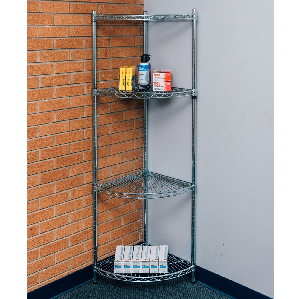 18d Radius Corner Units with 4 Shelves