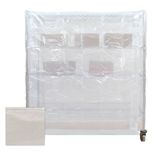 18"d 1/8" Scrim Clear Vinyl Wire Shelving Covers