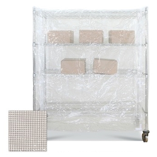 18"d 1/4" Scrim Clear Vinyl Wire Shelving Covers