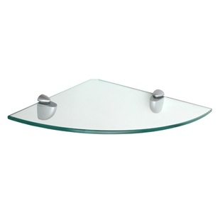 12" Glass Corner Shelf with Jam bracket