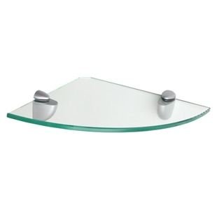 10" Glass Corner Shelf with Jam bracket