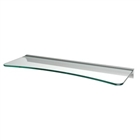 Concave Clear Glass Shelf with RAIL bracket