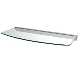 Convex Glass Shelf  with Rail bracket