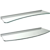 Concave & Convex Glass Shelf Set with Rail brackets