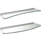 Concave & Convex Glass Shelf Set with Rail brackets