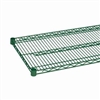 18" Green epoxy coated chrome wire shelf