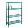 21"d Green Epoxy Wire Shelving with 4 Shelves