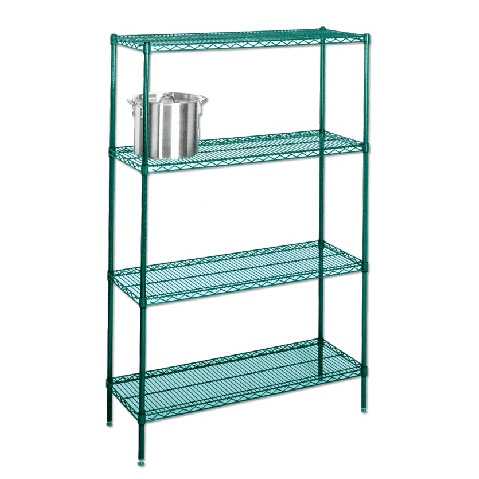 Great choice for using at Storage 24 inches x 60 inches Green Epoxy Wire Wall Mount Shelf Warehouse. Business 5 Pieces Restaurant