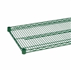 21"d Green Epoxy Wire Shelf