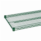 24" Green epoxy coated chrome wire shelf